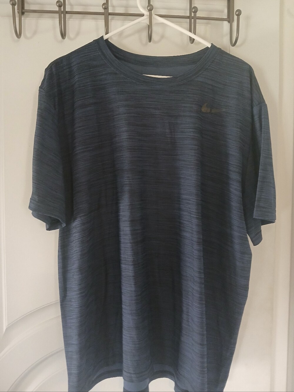 Nike Men's Dark Heather Blue Short-Sleeve Athletic Tee